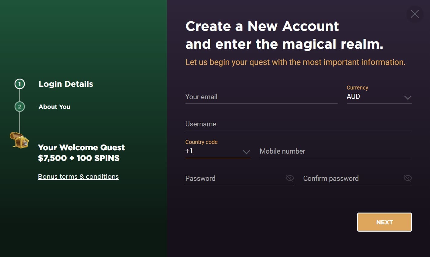 Jackpot Jill online casino fast registration for Aussie players